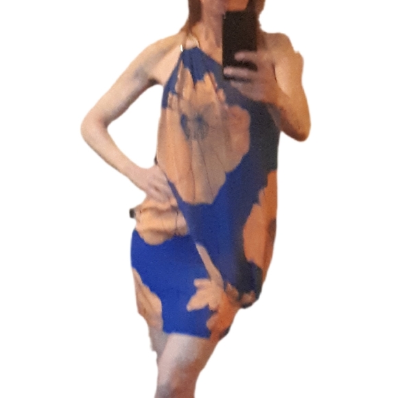 Marciano Dresses & Skirts - Marciano Blue and Orange Mini Dress